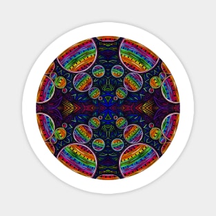 Psychedelic Abstract colourful work 242 Crest Magnet