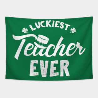 Luckiest Teacher Ever St Patricks Day Tapestry