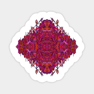 Psychedelic Abstract colourful work 144 Crest B Magnet