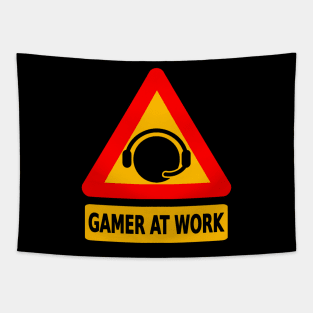 Gamer At Work Tapestry
