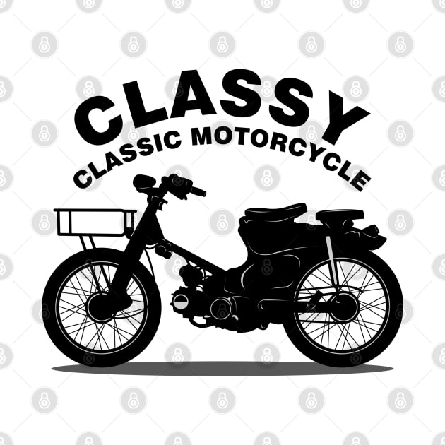 Classy Classic Motorcycle 01-A by SanTees