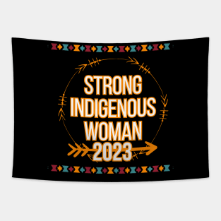 Native American Strong Indigenous Woman Heart Tapestry