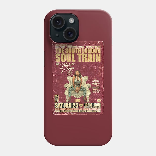 POSTER TOUR - SOUL TRAIN THE SOUTH LONDON 100 Phone Case by Promags99