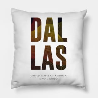 Dallas City typography Pillow