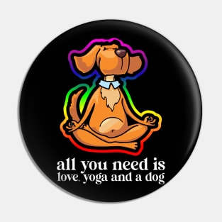 all you need is love yoga and dog Pin