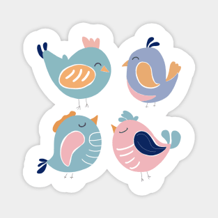 Cheerful birds Magnet