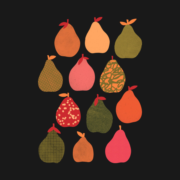 Discover Patterned Pears - Fruits - T-Shirt