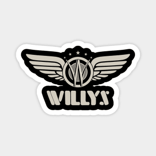 Willys Eagle Wings - White Magnet