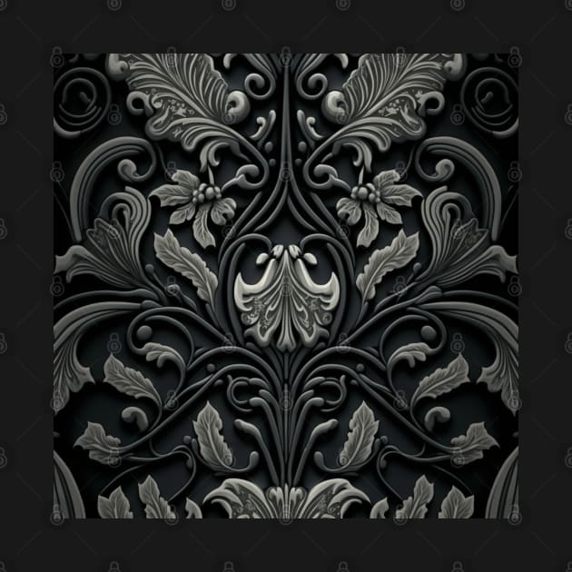 Gothic floral pattern by idrockthat