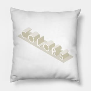 3D Typography - Colors Pillow