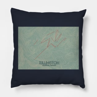 Killington Contour Topography Map Pillow