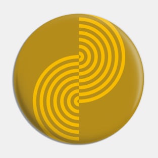 Groovy Waves - Warm Yellow on Mustard Pin