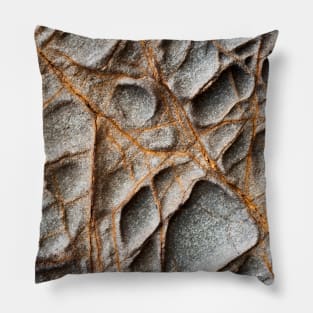 Fragile Orange Volcanic Veins Pillow