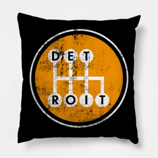 Detroit Gear Shift Design Pillow