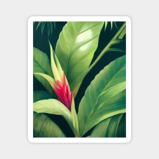 Lush Exotic Tropical Plants Magnet