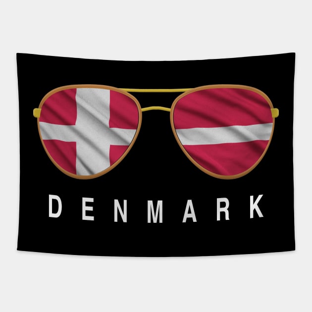 Denmark Sunglasses, Denmark Flag, Denmark gift , Danes , Danish Tapestry by JayD World