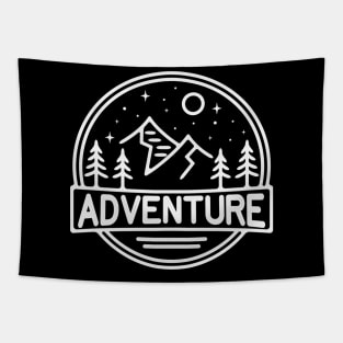 Adventure Hiking Nature Logo Tapestry