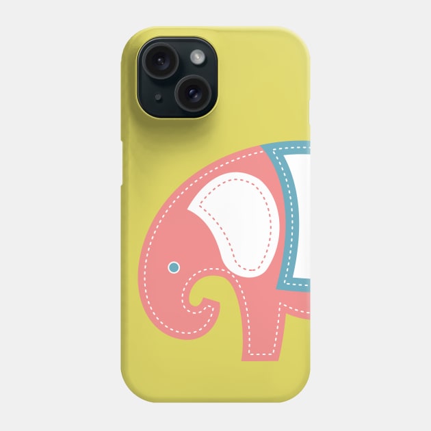 Pink Elephant Phone Case by SWON Design
