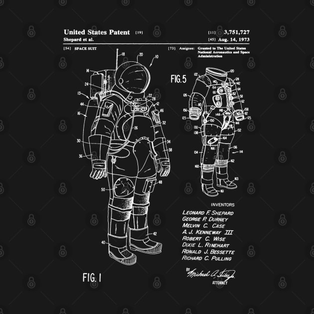 Space Suit Patent White by Luve