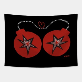 Red Bombs Tapestry