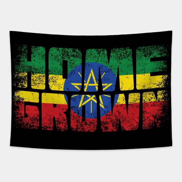 Home Grown Ethiopian Flag Tapestry by ThyShirtProject - Affiliate