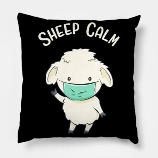 Sheep Calm Funny Sheeps Saying Animals Fun Pillow