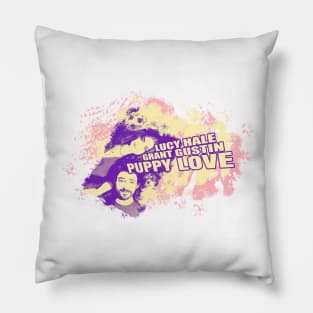 Lucy Hale Grant Gustin Puppy Love movie graphic design Pillow