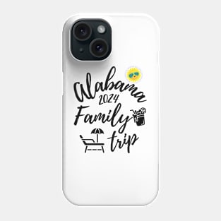 Alabama Family Trip 2024 Vacation Fun Matching Group Design Phone Case