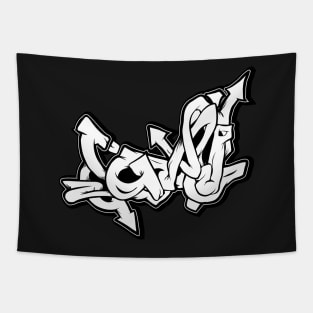 Wild style abstract graffiti arrows Tapestry