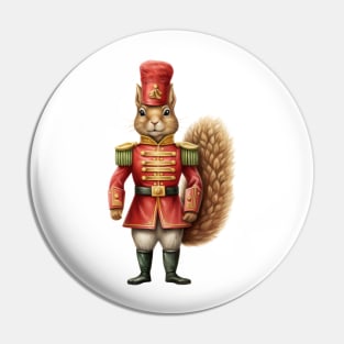 Squirrel Christmas Nutcracker Pin