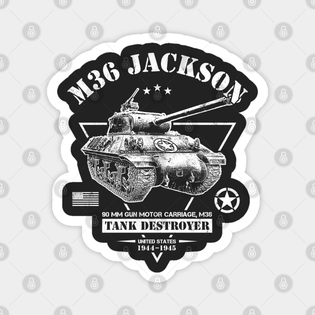 M36 Jackson Tank Destroyer Magnet by Military Style Designs