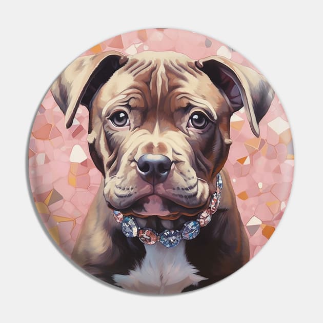 Staffy puppy art Pin by Enchanted Reverie