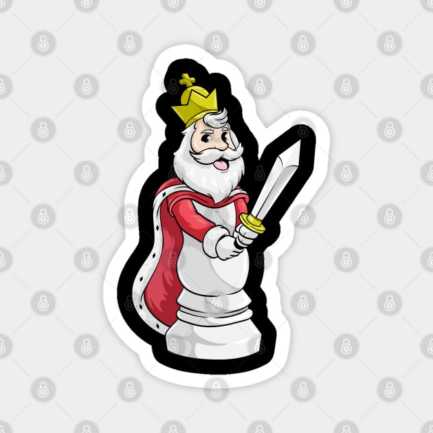 Funny king as a chess piece Magnet by Markus Schnabel