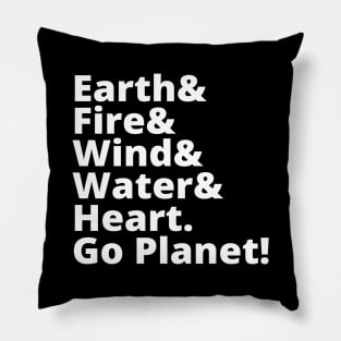 Earth Fire Wind Water Heart Go Planet List Pillow