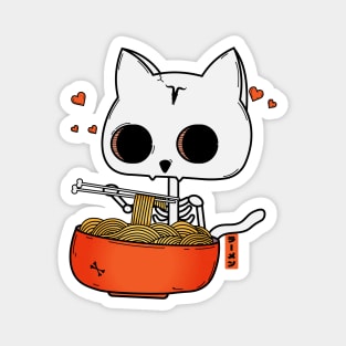 Cat Skeleton Ramen Magnet