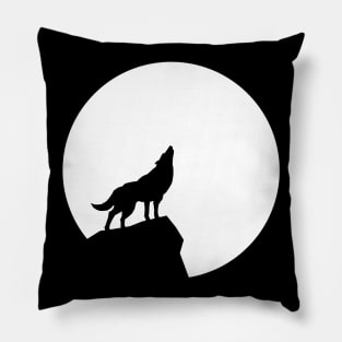 Full Moon Wolf Pillow