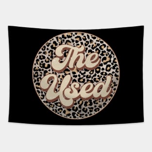 Retro Music Used Personalized Name Circle Birthday Tapestry