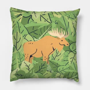 Deer in Leaves Pillow