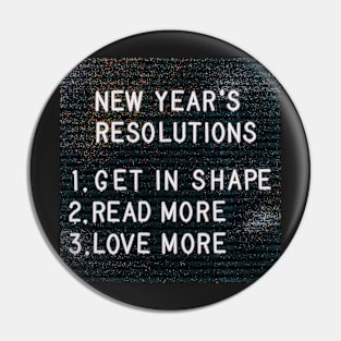 New Year's Resolutions Pin