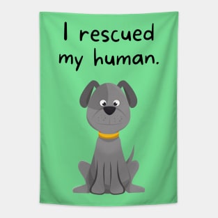 I rescued my human doggy Tapestry