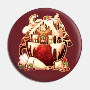 Holiday Wishes Gingerbread Teacup Pin