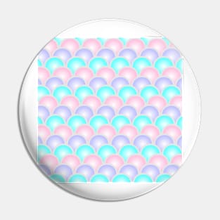 Kawaii 1980s cute bubble gum pink turquoise fishscale mermaid Pin