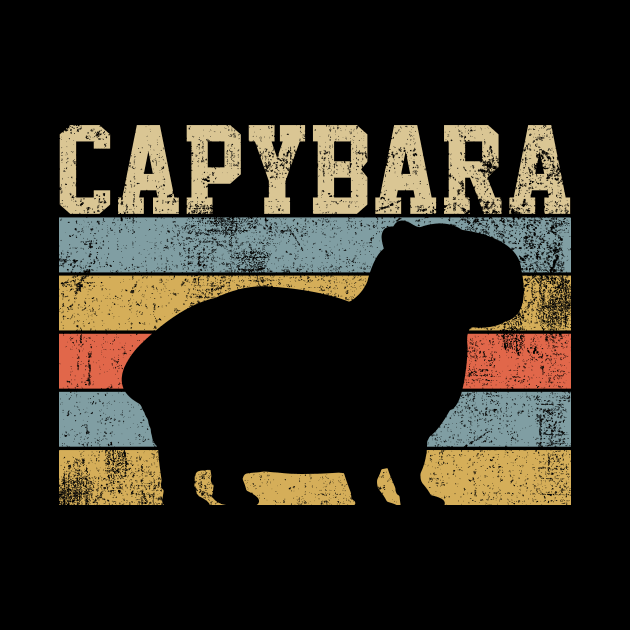 Capybara Rodent Retro Vintage by KAWAIITEE