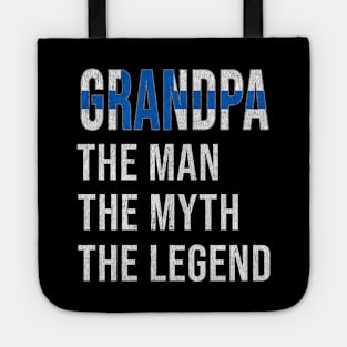 Grand Father Finnish Grandpa The Man The Myth The Legend - Gift for Finnish Dad With Roots From  Finland Tote