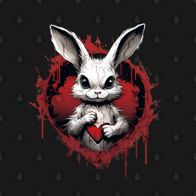 Fluffy Bunny Horror Dark Valentine by Nightarcade