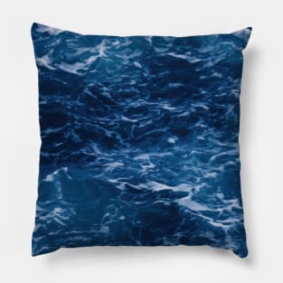 Midnight Serenade: Photorealistic Ocean Whispers Pillow