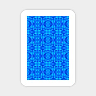 Abstract Floral Pattern Blue Magnet