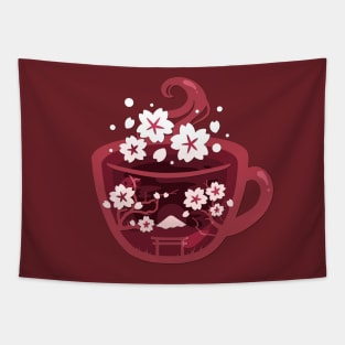 Papercraft Sakura Teacup Tapestry