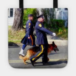 Police - Policemen and Dog in Parade Tote