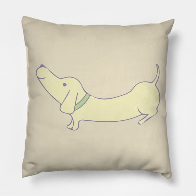 Wiener Dog Pillow by Jackie Hurd